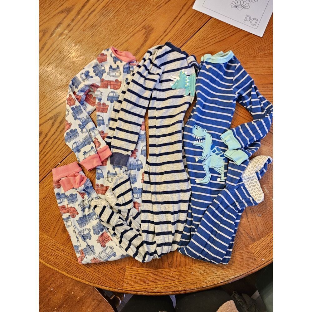 Toddler Boys' Carter's Footie Pajamas‎ Pjs Zip Up Bundle